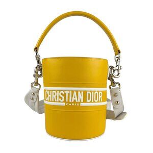 CHRISTIAN DIOR White Leather Shoulder Bag